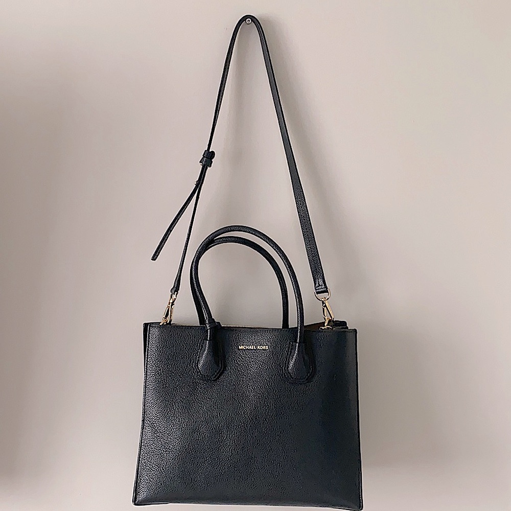 Michael Kors Mercer Gallery Medium Black Leather